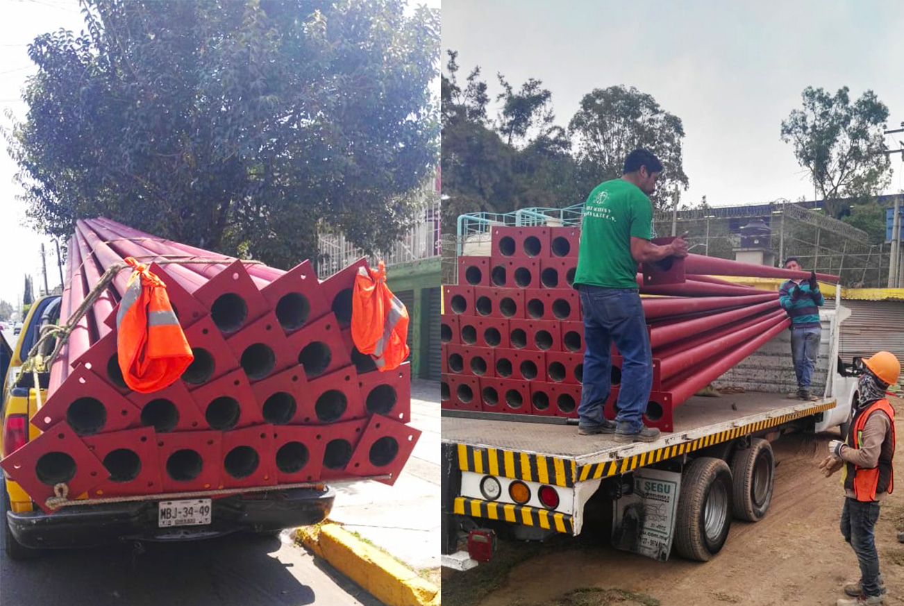 Postes cónico-circulares